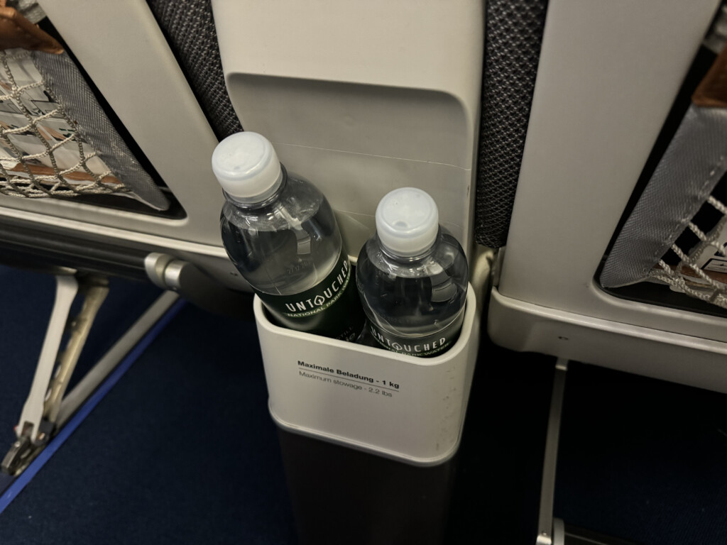 two bottles in a holder